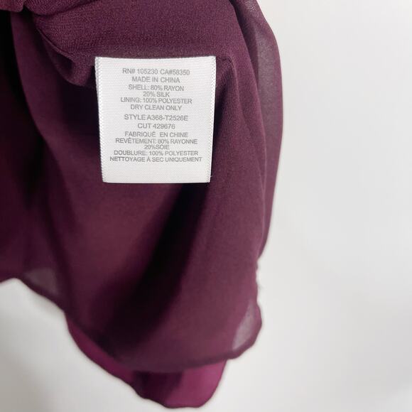 Joie Medium M Red Adorlee Cold Shoulder Velvet Flutter Sleeve Top Short Sleeve - Picture 6 of 7